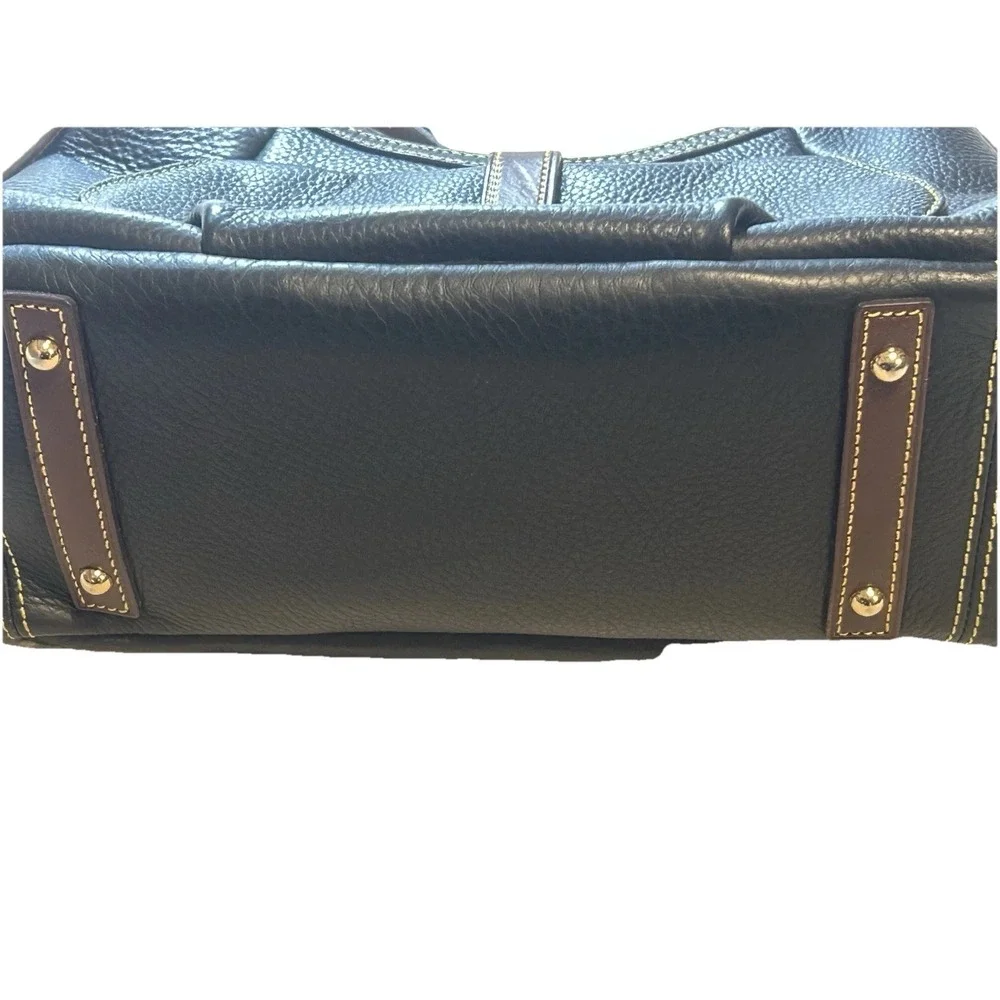 Dooney & Bourke Samba Satchel J8400932 Black & Brown Leather - Red Lining